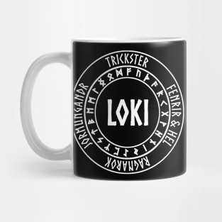 Loki Norse God with Runes Mug